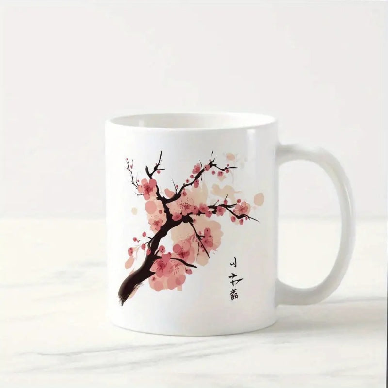Tailorly White Ceramic 11 oz Mug - sakura