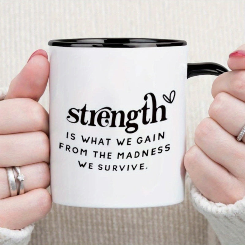 Tailorly Black Accent 11 oz Mug - 1pc water cup1pcs strength coffee mug 11oz ceramic cup christmas new year water cup drinks home use cup holiday