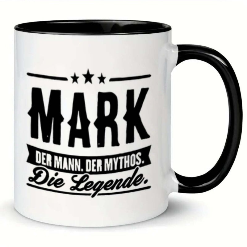 Tailorly Black Accent 11 oz Mug - mark stars banner