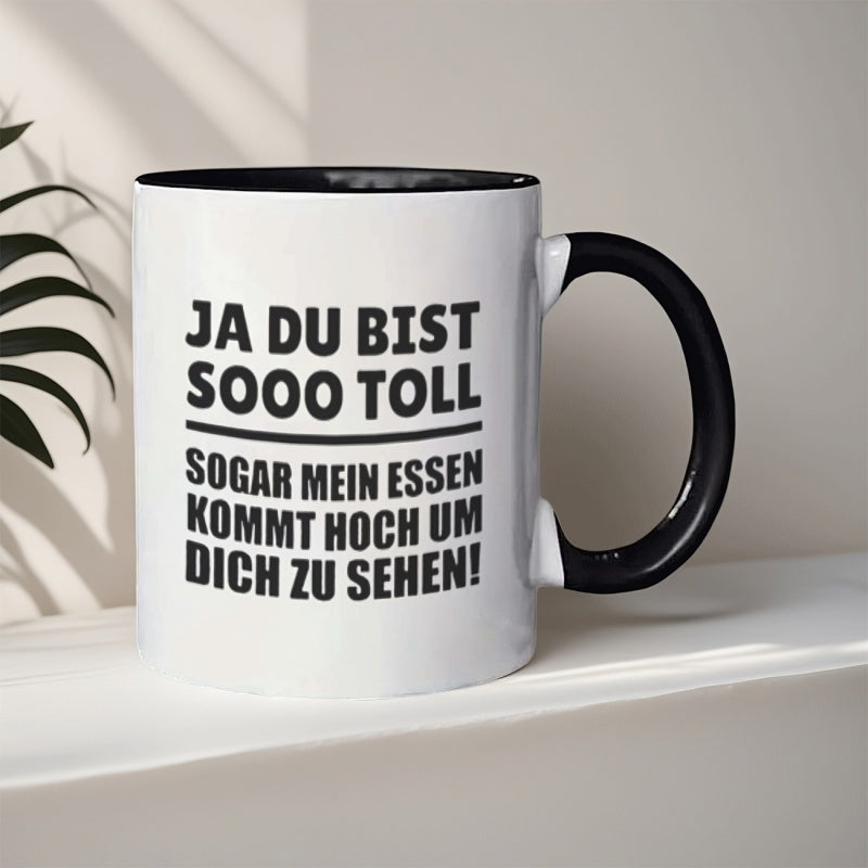 Tailorly Black Accent 11 oz Mug - 1pc german 11oz ceramic coffee mug suitable for restaurants and businesses great for any season an ideal present for