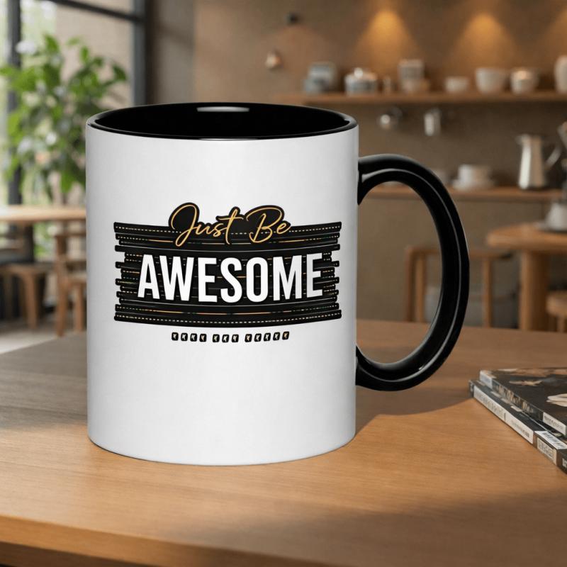 Tailorly Black Accent 11 oz Mug - motivational text
