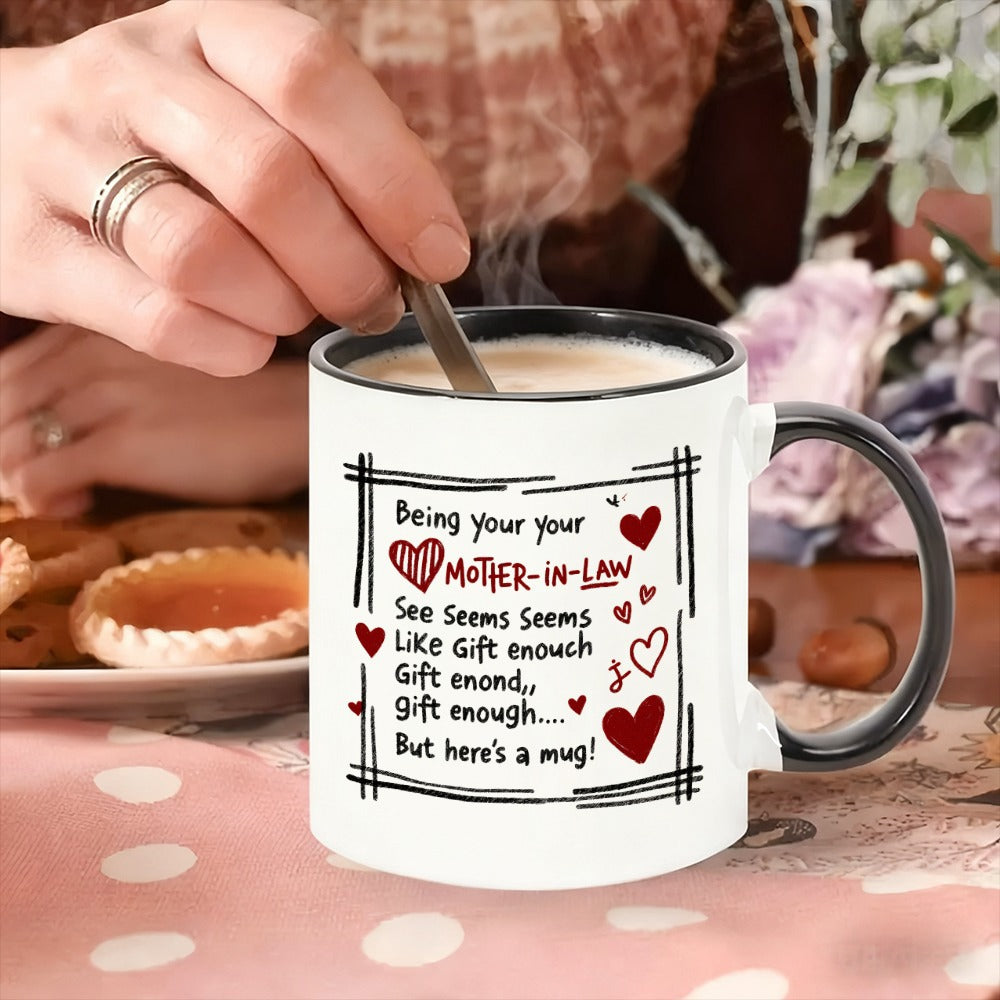 Tailorly Black Accent 11 oz Mug - mug is a thoughtful gift for your combining love and ideal for coffee or tea during or special occasions at