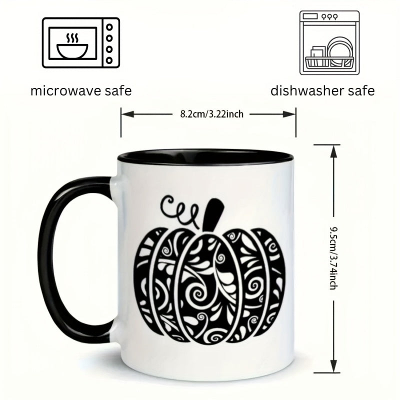 Tailorly Black Accent 11 oz Mug - pumpkin