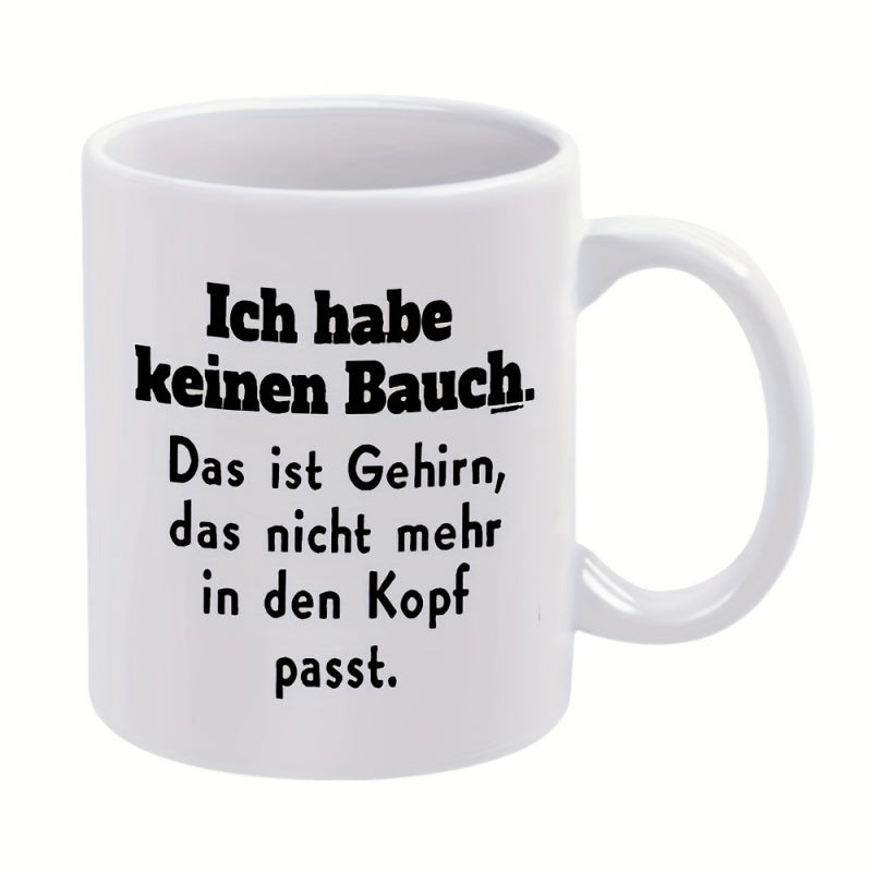 Tailorly White Ceramic 11 oz Mug - text german coffee mug Christmas New Year drinks text