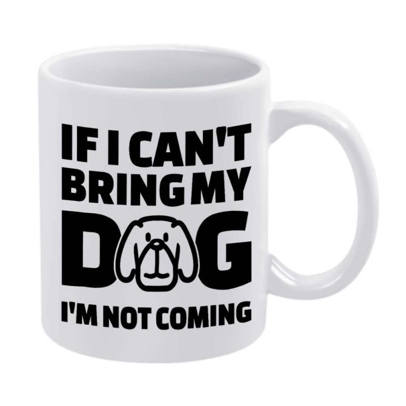 Tailorly White Ceramic 11 oz Mug - dog themed