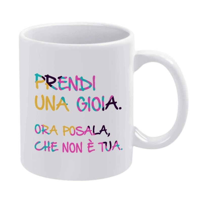 Tailorly White Ceramic 11 oz Mug - colorful text