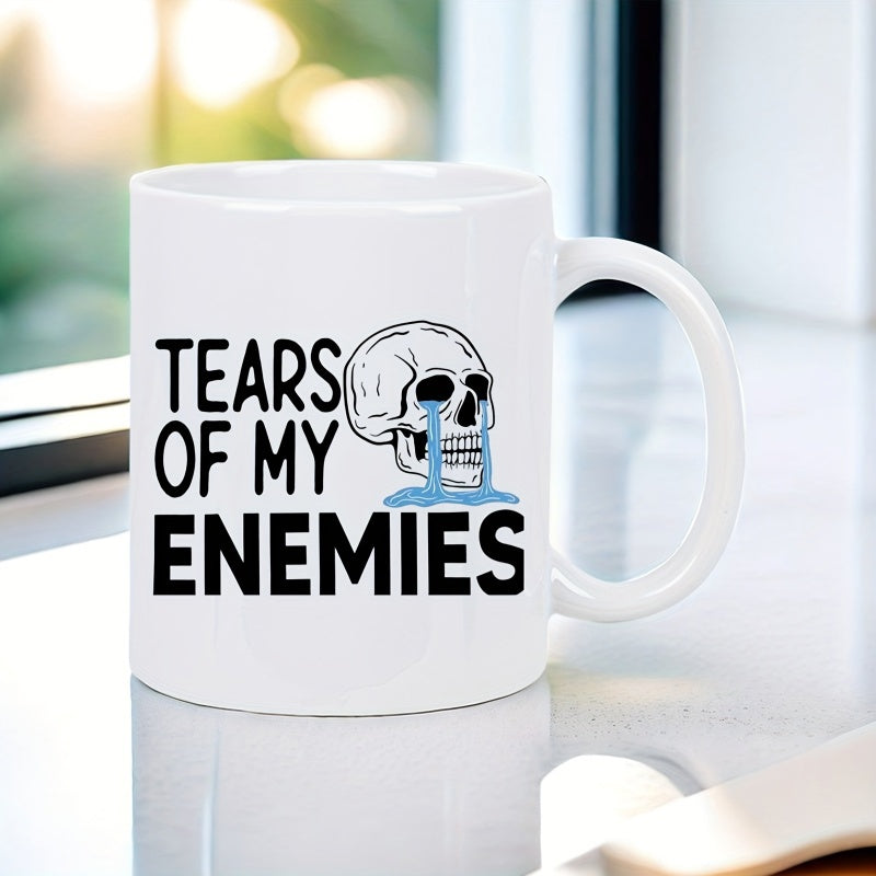 Tailorly White Ceramic 11 oz Mug - a single 11oz humorous mug christmas presents celebrating emotional with a quirky design its dishwasher safe but