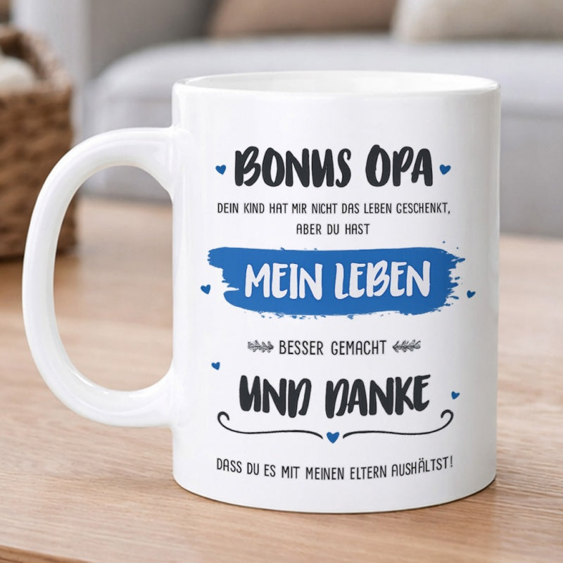 Tailorly White Ceramic 11 oz Mug - 1pcoffice workers gift german extra grandpa mug you didnt but you made my christmas new year or birthday gifts