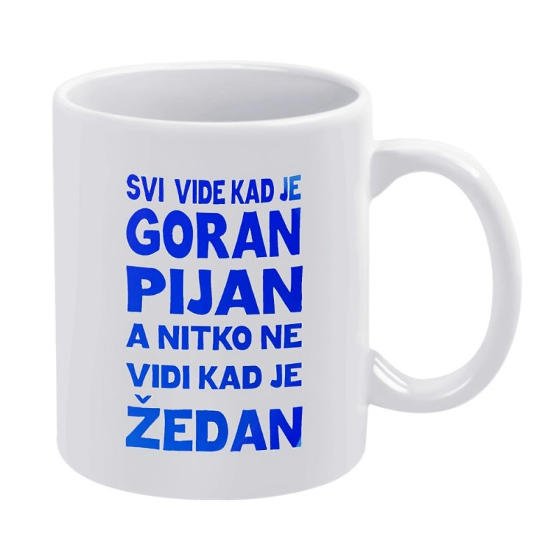 Tailorly White Ceramic 11 oz Mug - text design