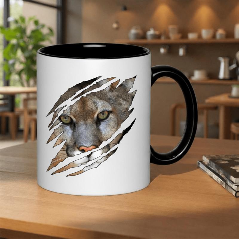 Tailorly Black Accent 11 oz Mug - face ripped through design