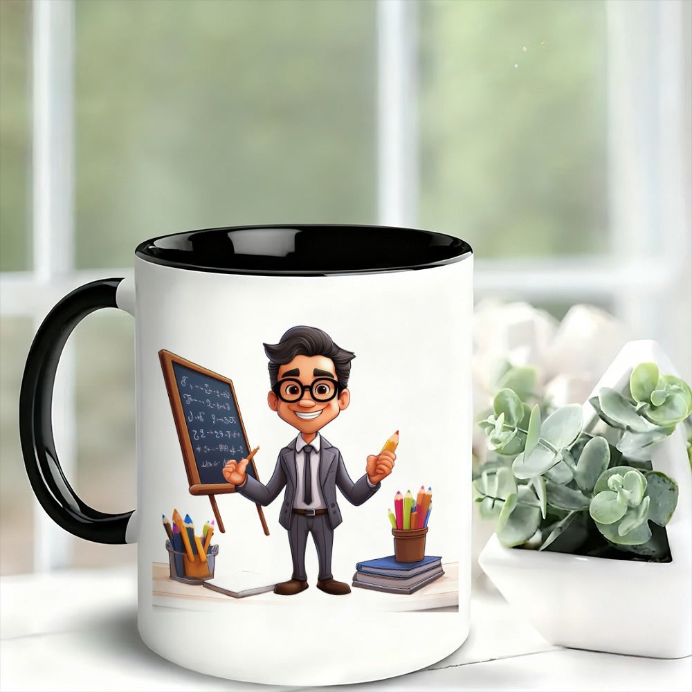 Tailorly Black Accent 11 oz Mug - mug featuring design suitable for everyday use at home or and a great has a comfortable handle and from