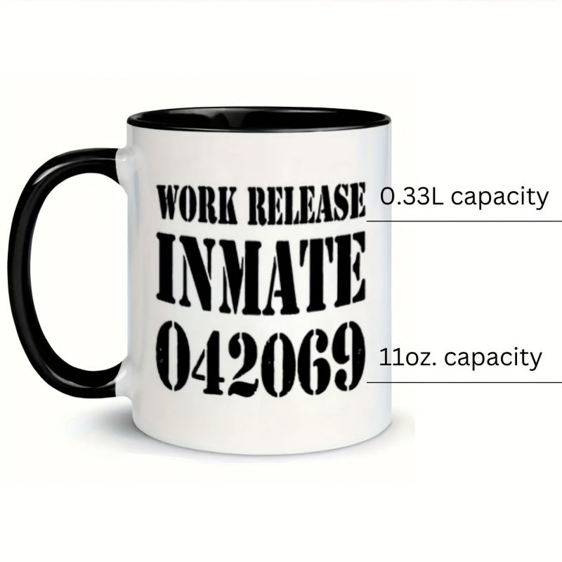 Tailorly Black Accent 11 oz Mug - 1pc work release 11oz ceramic coffee mug suitable for restaurants and businesses great for any season an ideal present