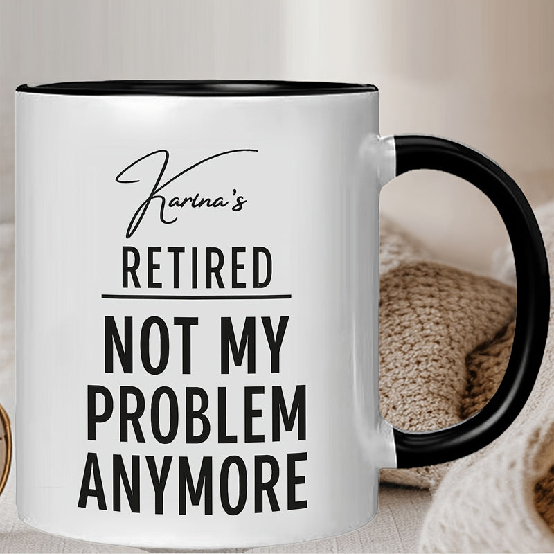Tailorly Black Accent 11 oz Mug - retired design perfect gift for retirees