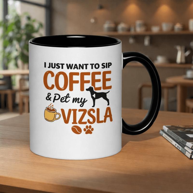 Tailorly Black Accent 11 oz Mug - and pet my