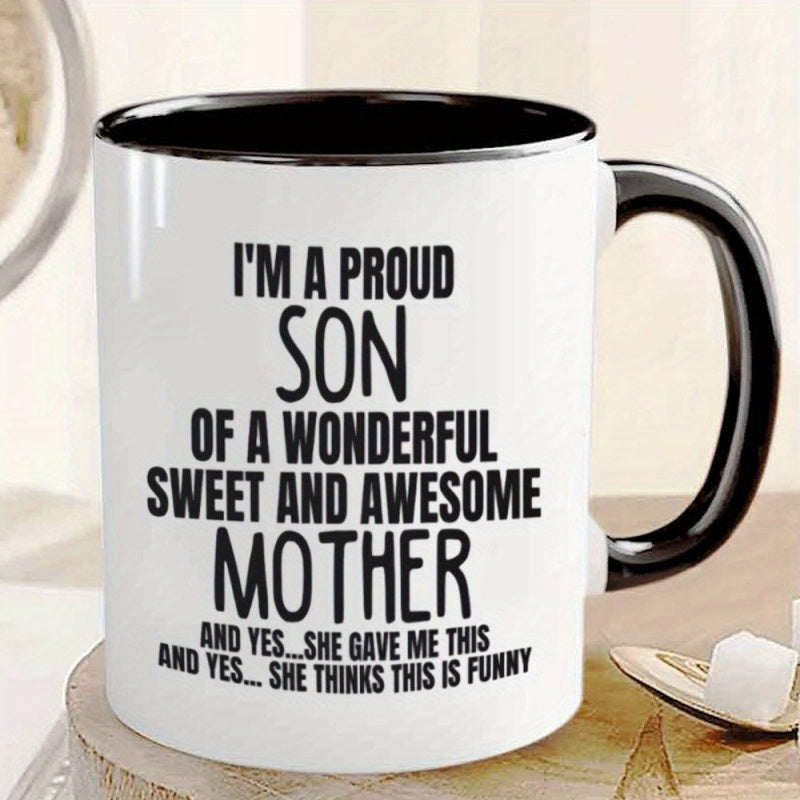 Tailorly Black Accent 11 oz Mug - halloween gif son of a wonderful sweet