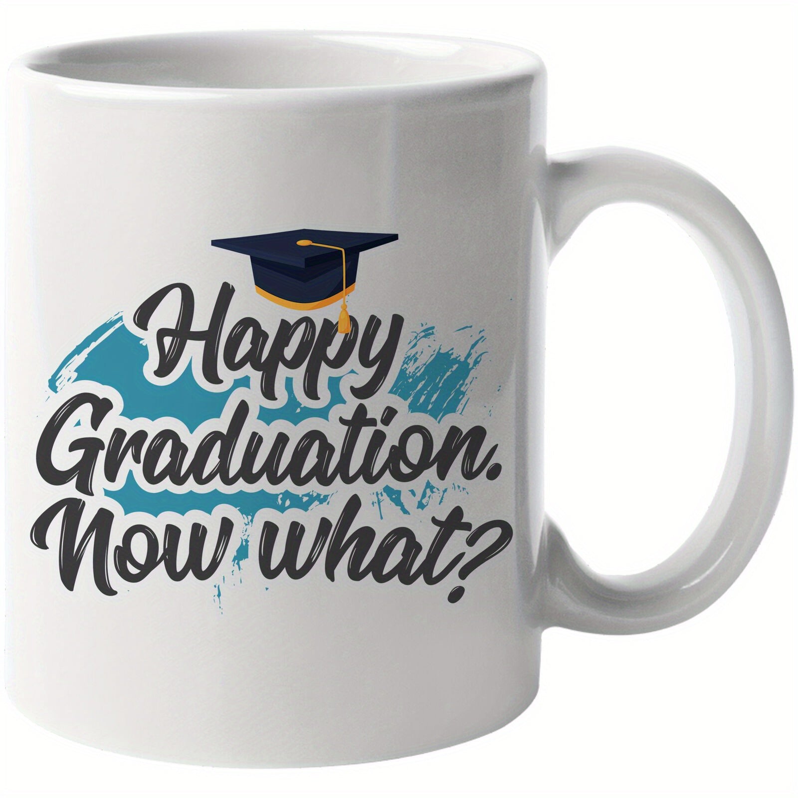 Tailorly White Ceramic 11 oz Mug - graduate cap
