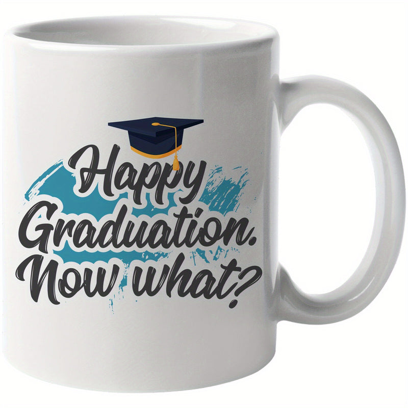 Tailorly White Ceramic 11 oz Mug - graduate cap