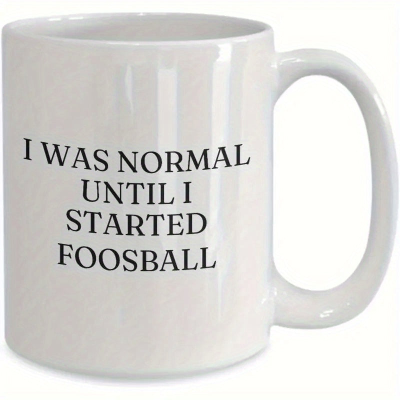 Tailorly White Ceramic 11 oz Mug - foosball table football