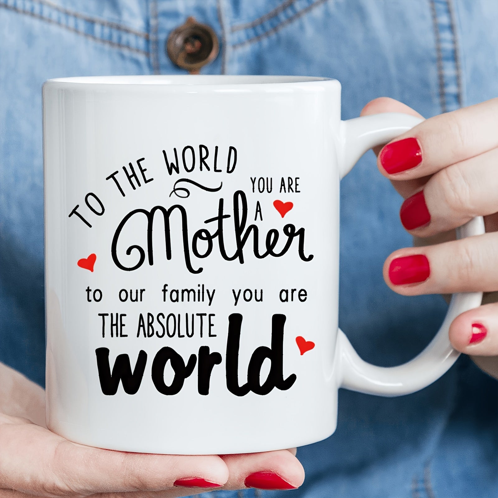 Tailorly White Ceramic 11 oz Mug - you are a mother quote