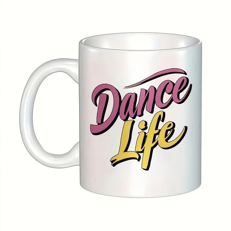 Tailorly White Ceramic 11 oz Mug - dance theme