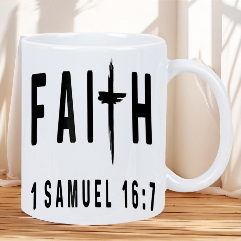 Tailorly White Ceramic 11 oz Mug - uplifting message