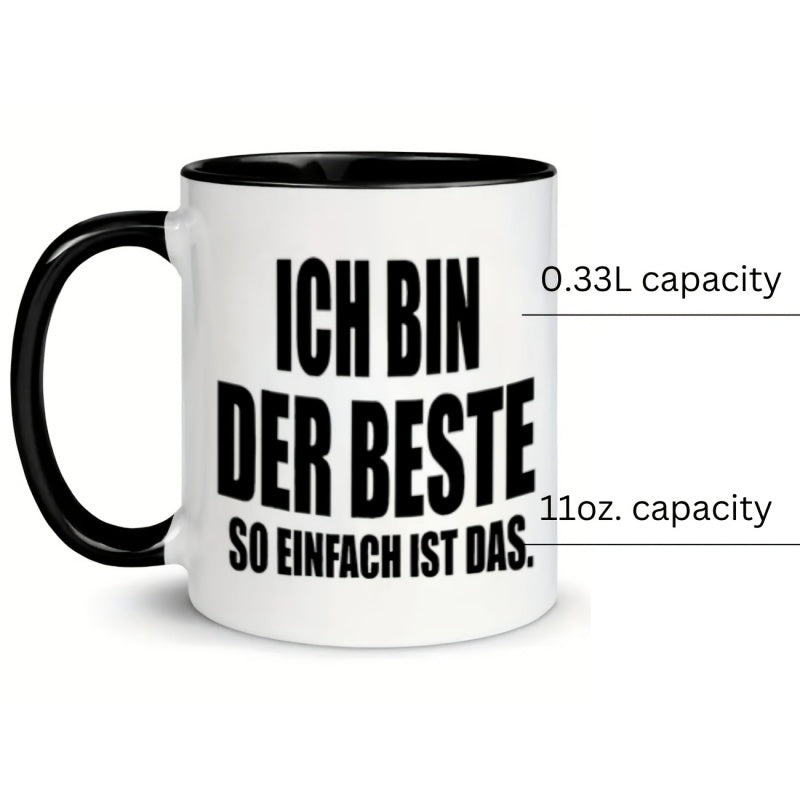 Tailorly Black Accent 11 oz Mug - humorous design