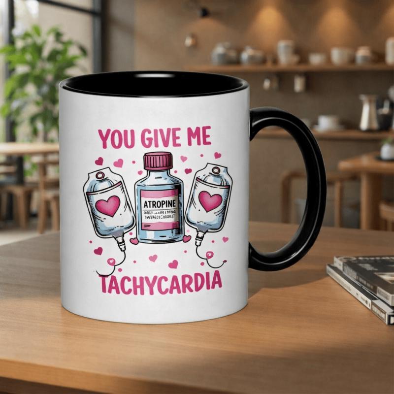 Tailorly Black Accent 11 oz Mug - related to atropine and tachycardia nurses