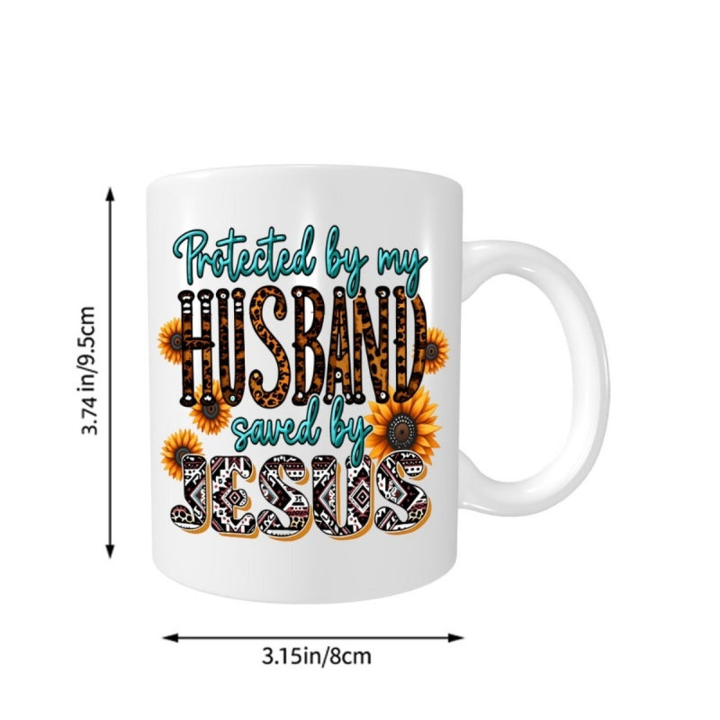 Tailorly White Ceramic 11 oz Mug - 1pc 11oz cute novelty cup great for adults 11oz durable cup daily use travel7 color ceramic mug bohemian style coffee