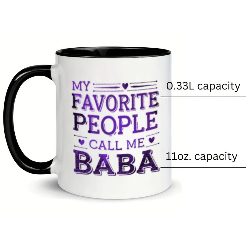 Tailorly Black Accent 11 oz Mug - text hearts purple