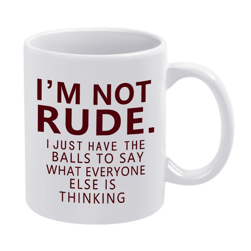 Tailorly White Ceramic 11 oz Mug - humorous coffee mug design