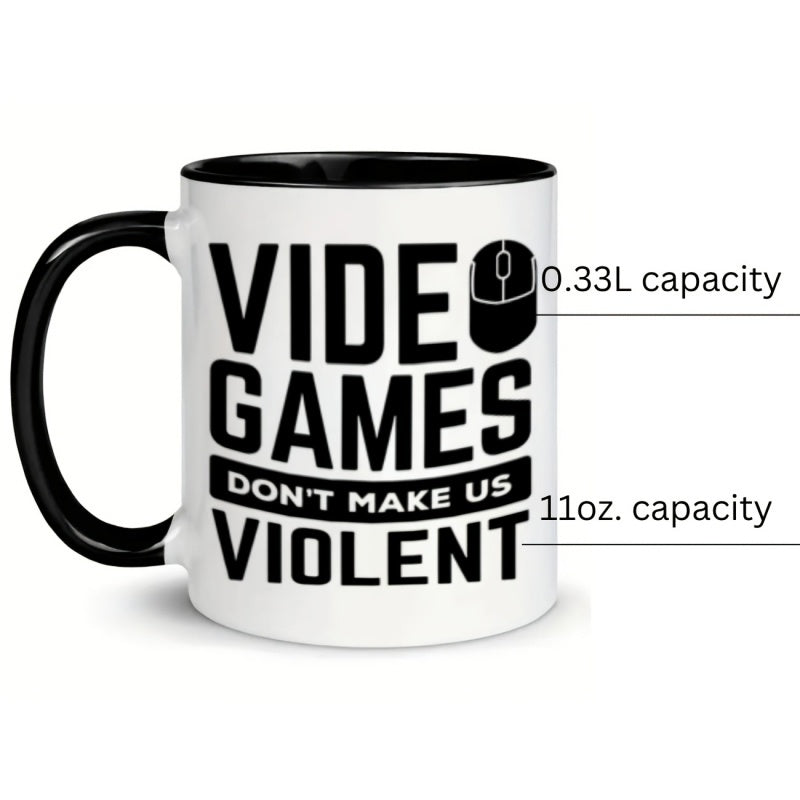 Tailorly Black Accent 11 oz Mug - mouse shape