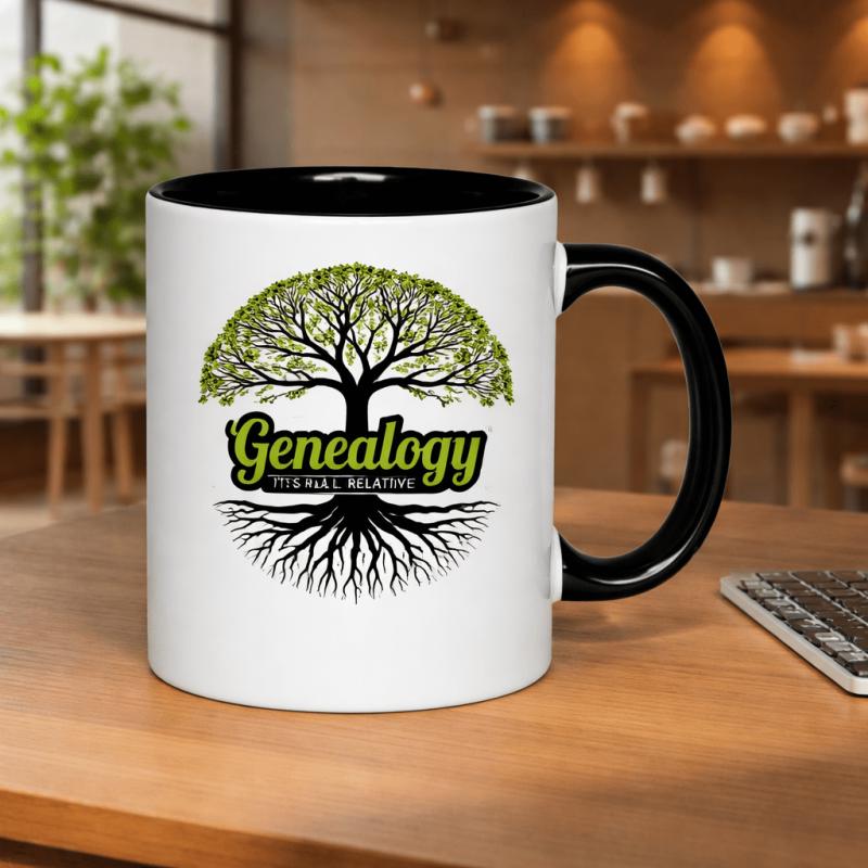 Tailorly Black Accent 11 oz Mug - ceramic mug with a glossy end featuring a enthusiasts this 11oz cup is reusable dishwasher safe and a great
