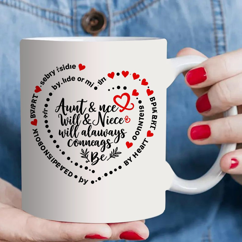 Tailorly White Ceramic 11 oz Mug - mug featuring a that symbolizes the between and her niece ideal for family gifts or everyday use this