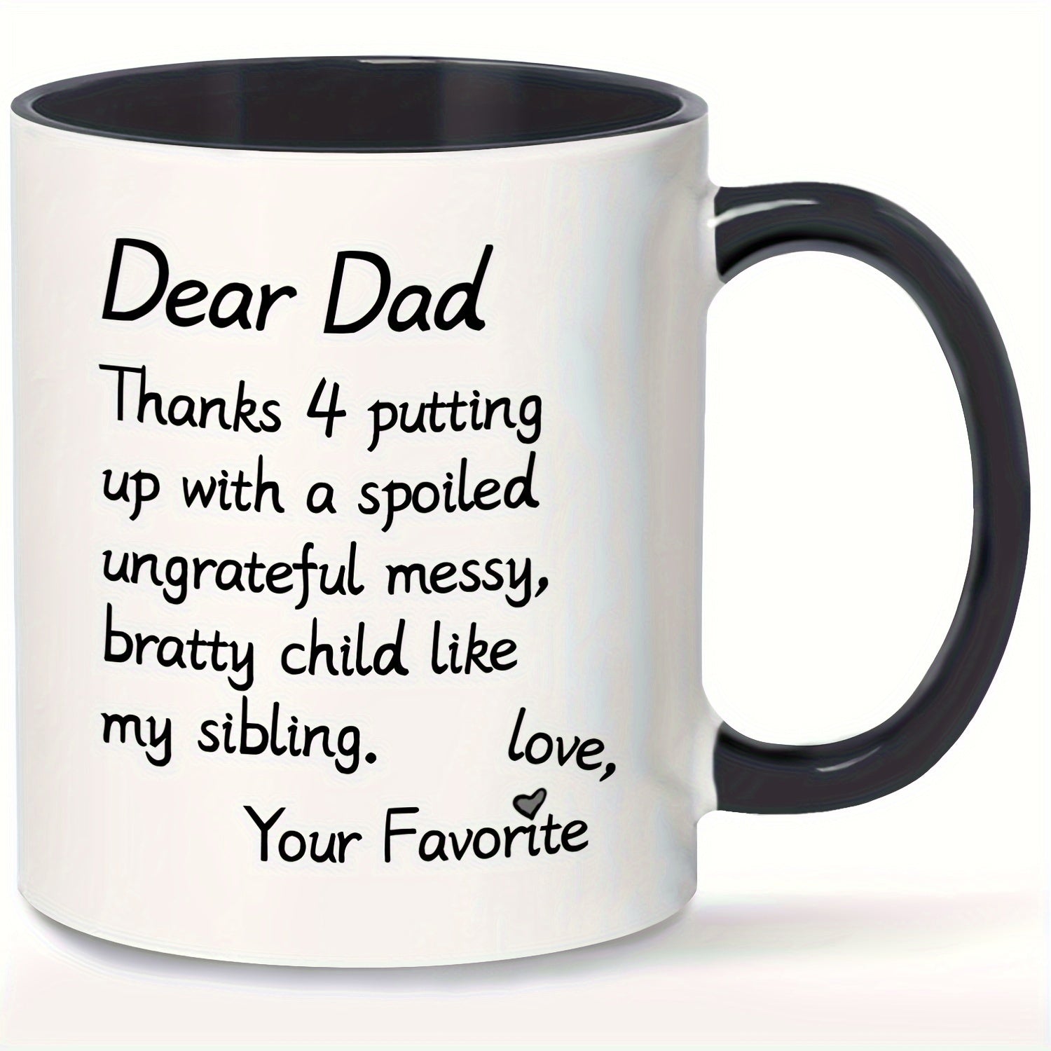Tailorly Black Accent 11 oz Mug - papa the man the legend sarcastic text