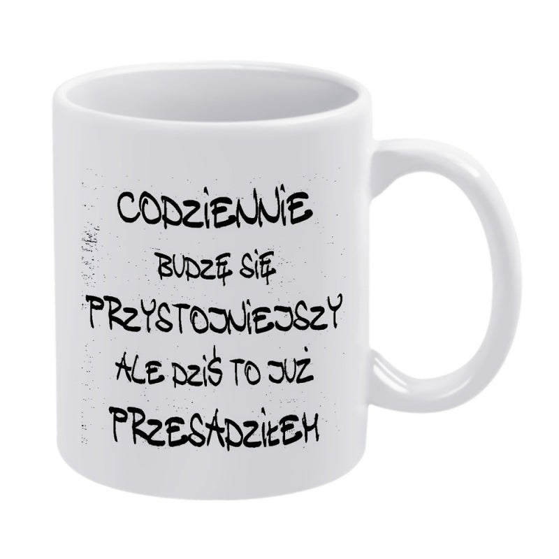 Tailorly White Ceramic 11 oz Mug - polish text quote