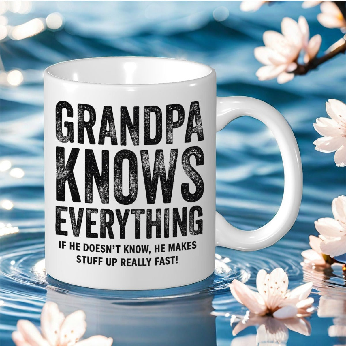 Tailorly White Ceramic 11 oz Mug - 1pc with grandpa everything humorous hand wash only ceramic coffee mug coffee cup holiday gift christmas gift thanks