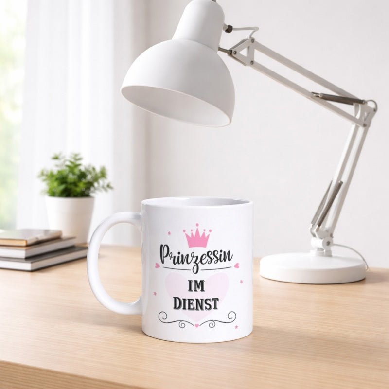 Tailorly White Ceramic 11 oz Mug - princess themed