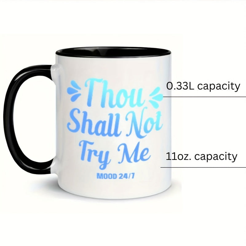 Tailorly Black Accent 11 oz Mug - text with flowers