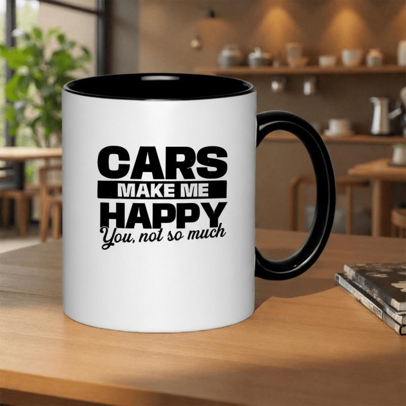 Tailorly Black Accent 11 oz Mug - joy to car enthusiasts