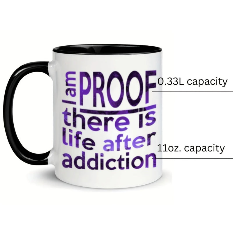 Tailorly Black Accent 11 oz Mug - text purple message funny