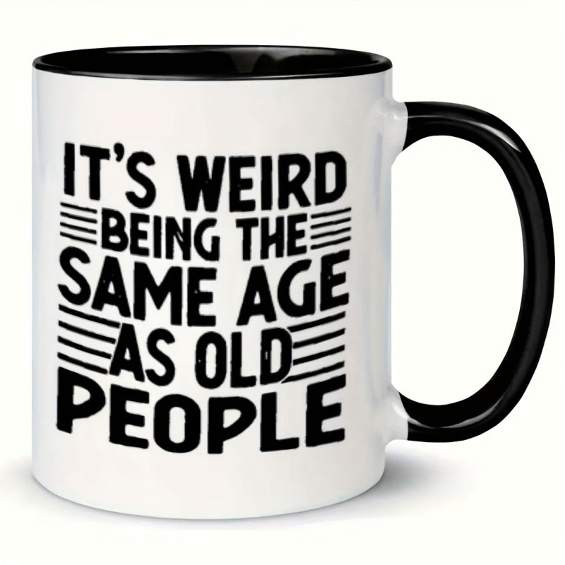 Tailorly Black Accent 11 oz Mug - text lines humor