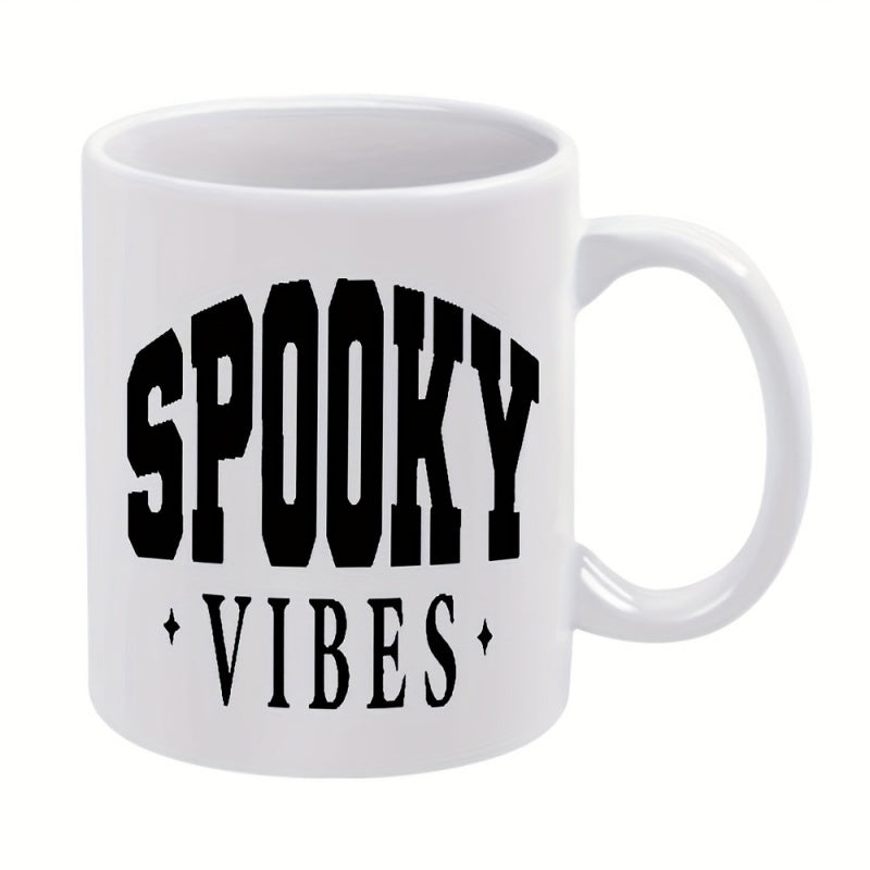 Tailorly White Ceramic 11 oz Mug - spooky funny