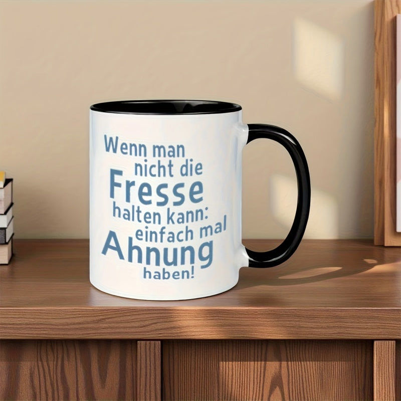 Tailorly Black Accent 11 oz Mug - funny christmas text in German