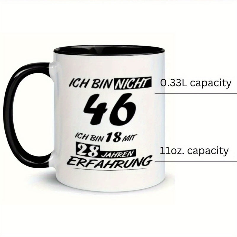 Tailorly Black Accent 11 oz Mug - humorous german text