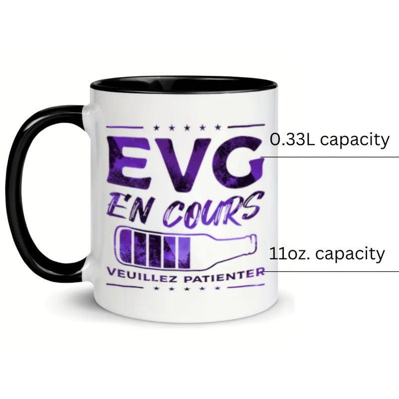 Tailorly Black Accent 11 oz Mug - bottle text stars