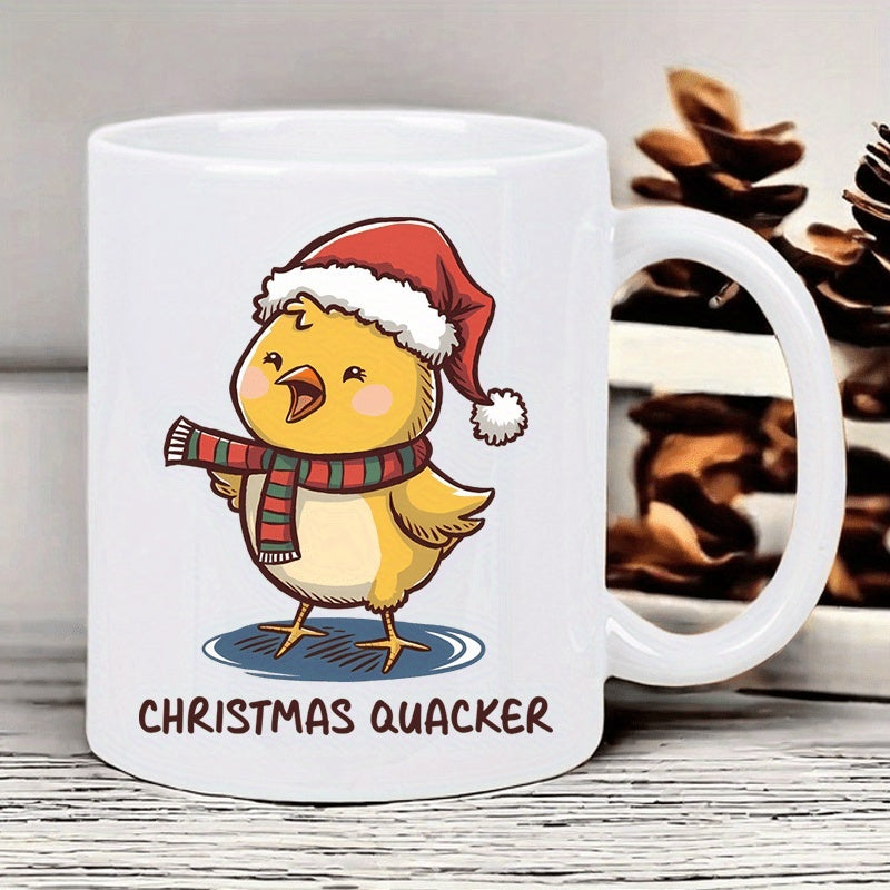 Tailorly White Ceramic 11 oz Mug - 1pc christmas ceramic coffee mug hand wash only insulated reusable festive for men women white ceramic