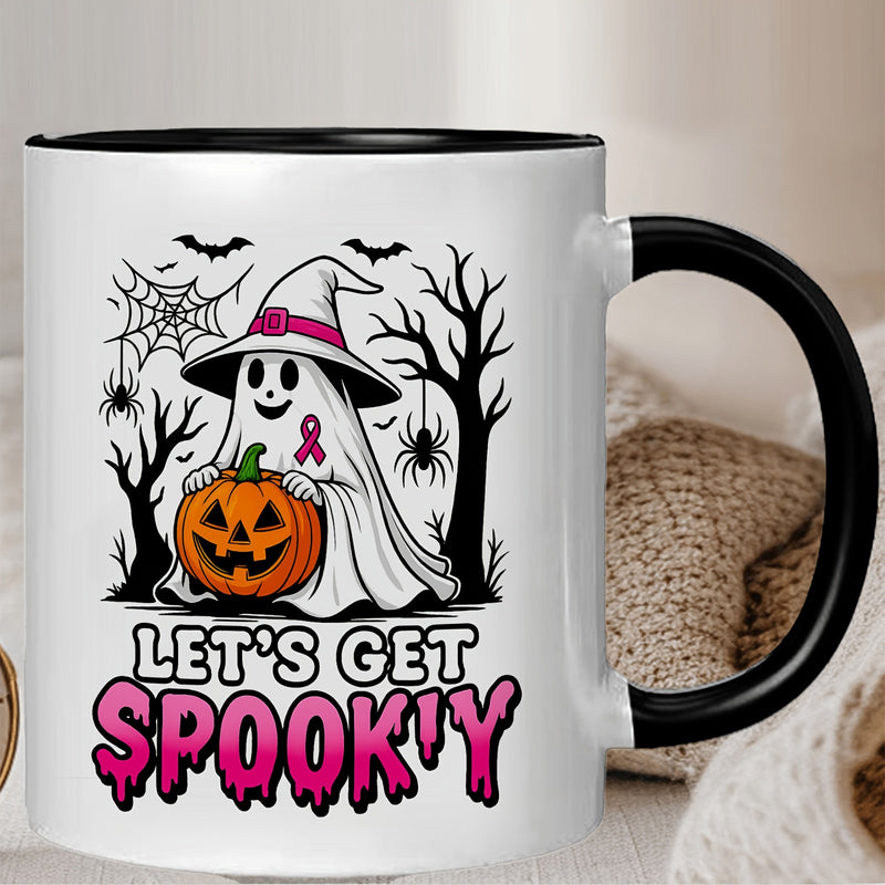 Tailorly Black Accent 11 oz Mug - witches and pumpkins