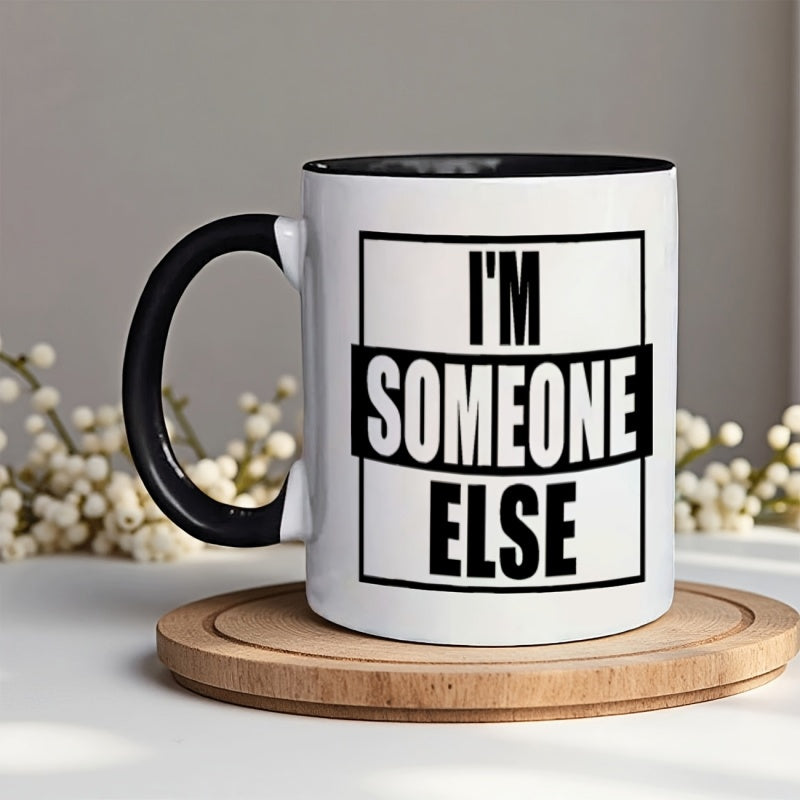 Tailorly Black Accent 11 oz Mug - 1pc 11oz funny christmas gift mug 1pc im coffee mug 11oz ceramic coffee cup with reusable multipurpose for