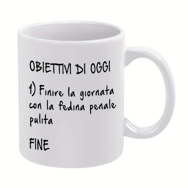 Tailorly White Ceramic 11 oz Mug - humorous text or design