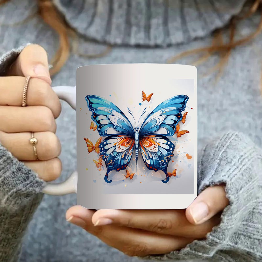 Tailorly White Ceramic 11 oz Mug - elegant patterns